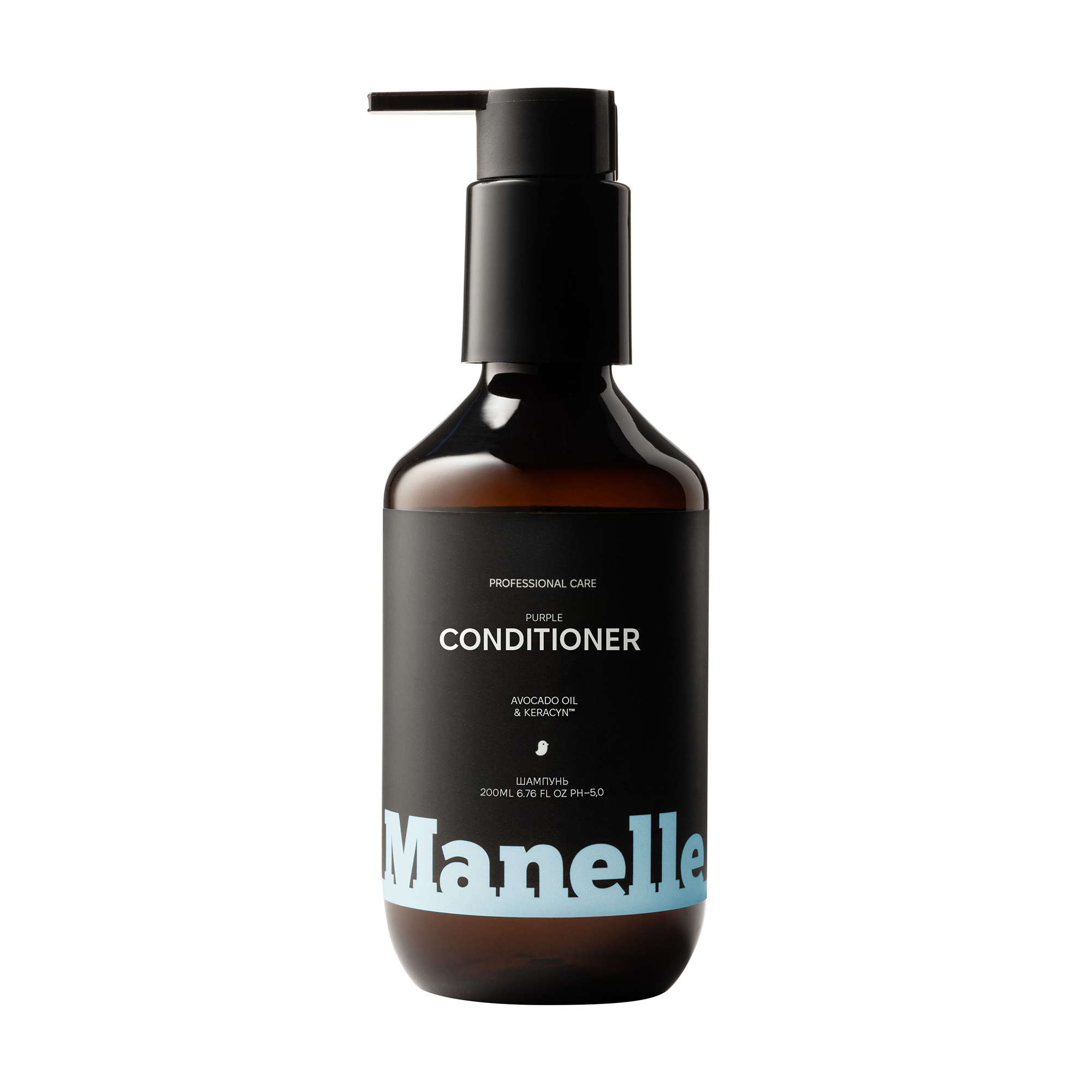 Тонувальний кондиціонер Manelle Professional Care Avocado Oil &amp; Keracyn Conditioner для нейтралізації жовтизни світлого волосся, 200 мл